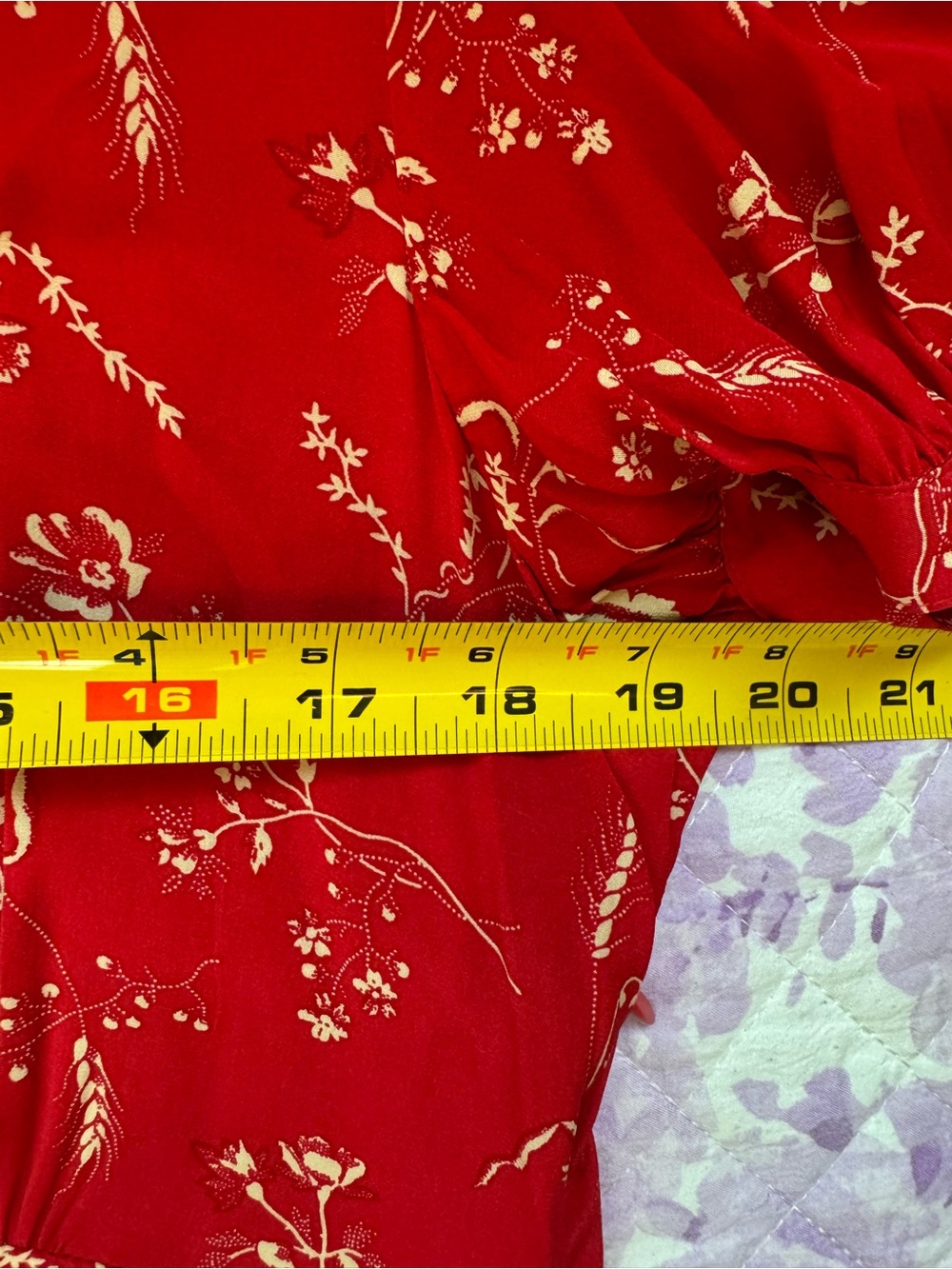 NWT Polo Ralph Lauren Printed Short-Sleeve Dress in Tender Red Floral Size 14 - Picture 14 of 15
